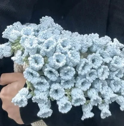 Hand-woven DIY Material Crocheted Flower Blanket